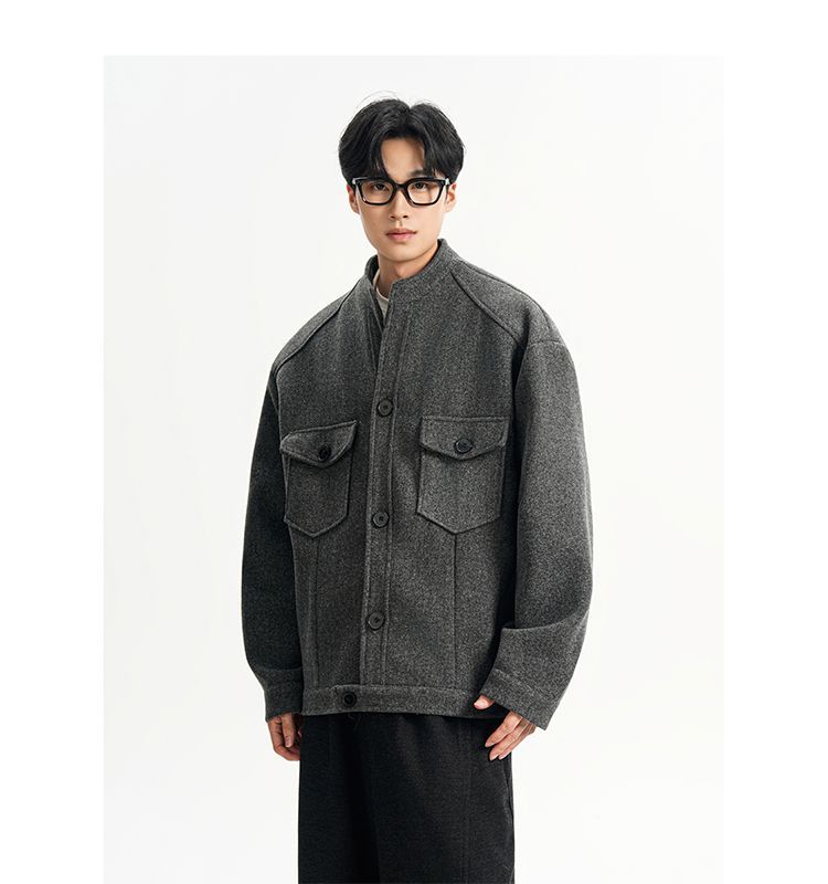 Wool Blend Jacket Man Green He - Health Wellness Training avaliação e preço