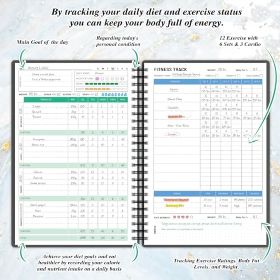 Wellness Planner and Fitness L - Health Wellness Journal Weight Loss avaliação e preço