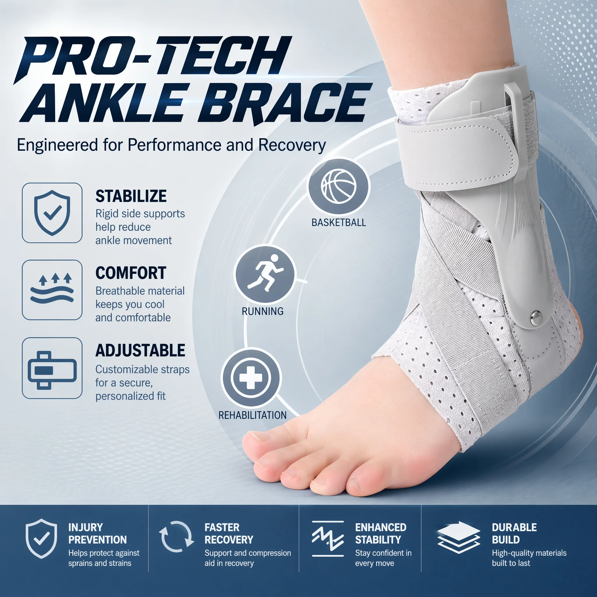Ankle Brace with Side Stabiliz - Ankle Brace Support avaliação e preço