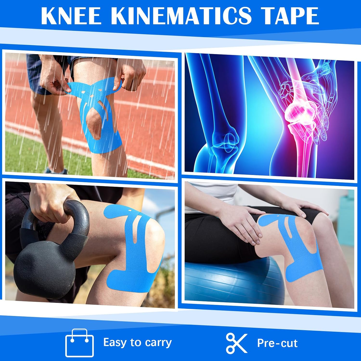 10PCS Precut Kinesiology Tape  - Sports Taping Precut avaliação e preço