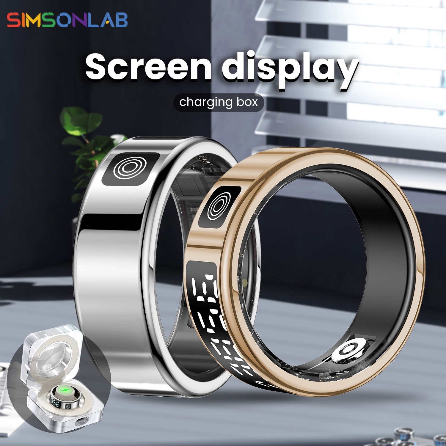 New Smart Ring SR08 LED Displa - Women'S Health & Wellness Center avaliação e preço