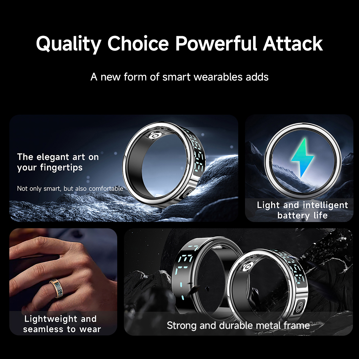 New Smart Ring SR08 LED Displa - Women'S Health & Wellness Center avaliação e preço