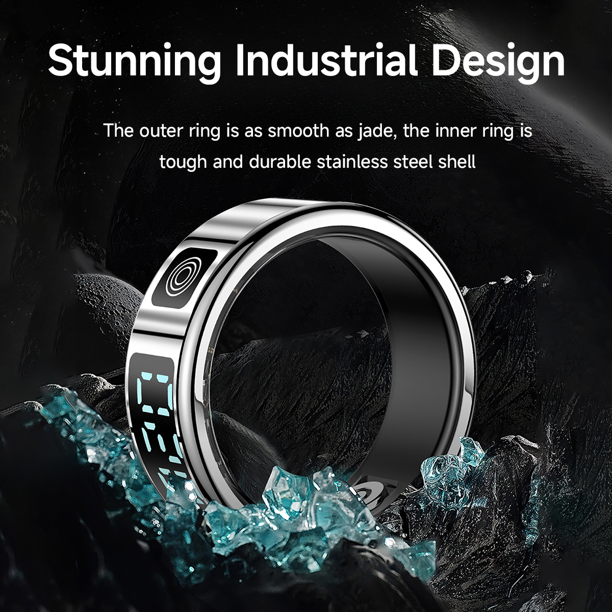 New Smart Ring SR08 LED Displa - Women'S Health & Wellness Center avaliação e preço