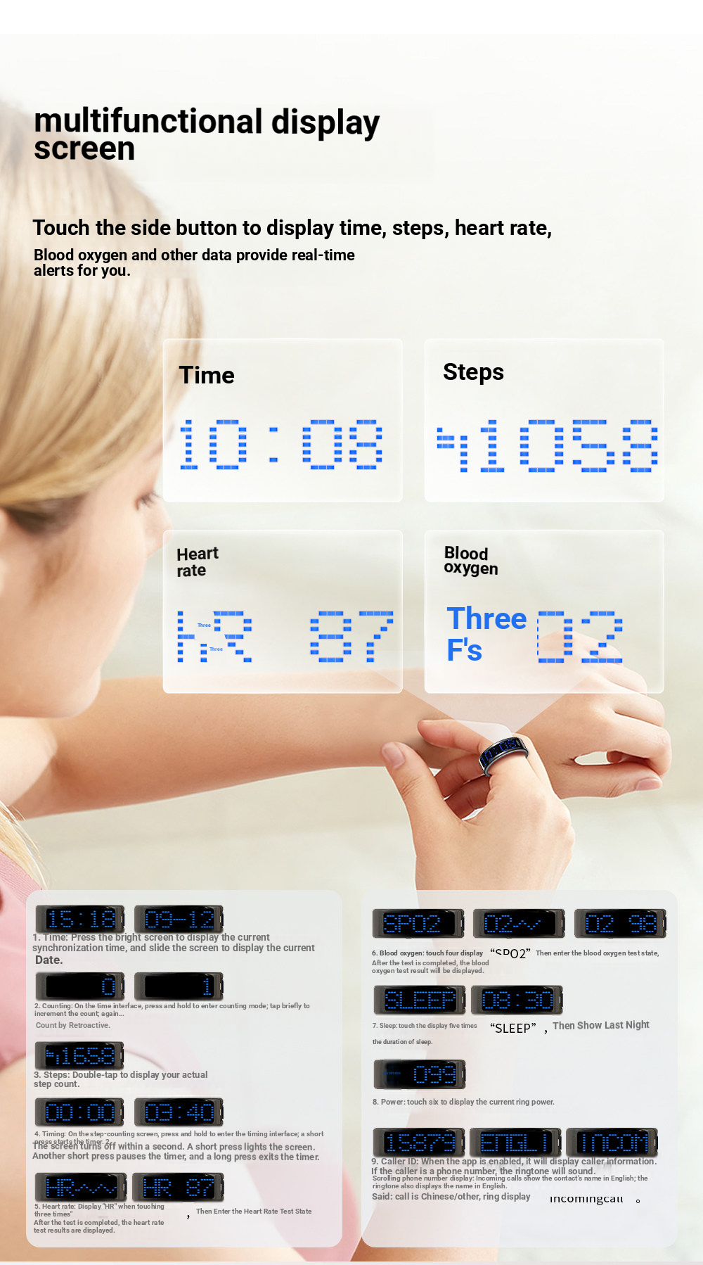 2026 Smart Ring Call ID Remind - Women'S Health & Wellness Center avaliação e preço