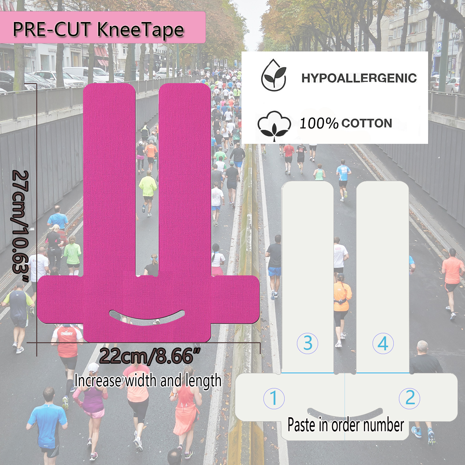 6/12pcs Precut Kinesiology Tap - Sports Taping Precut avaliação e preço