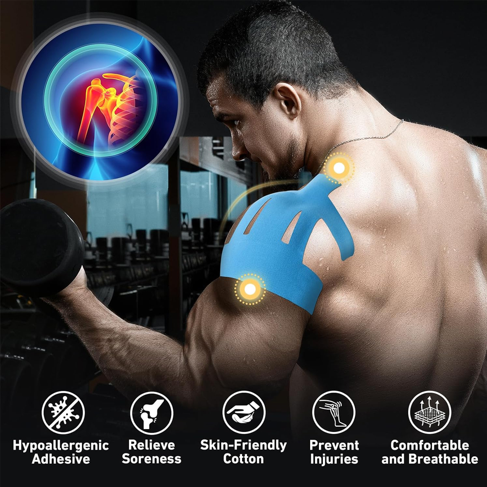 10PCS Precut Kinesiology Tape  - Sports Taping Precut avaliação e preço
